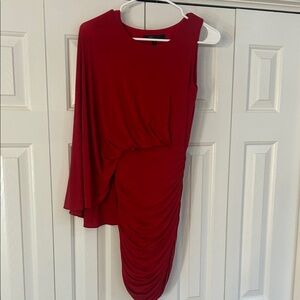 BCBGMaxAzria Asymmetrical Red Dress